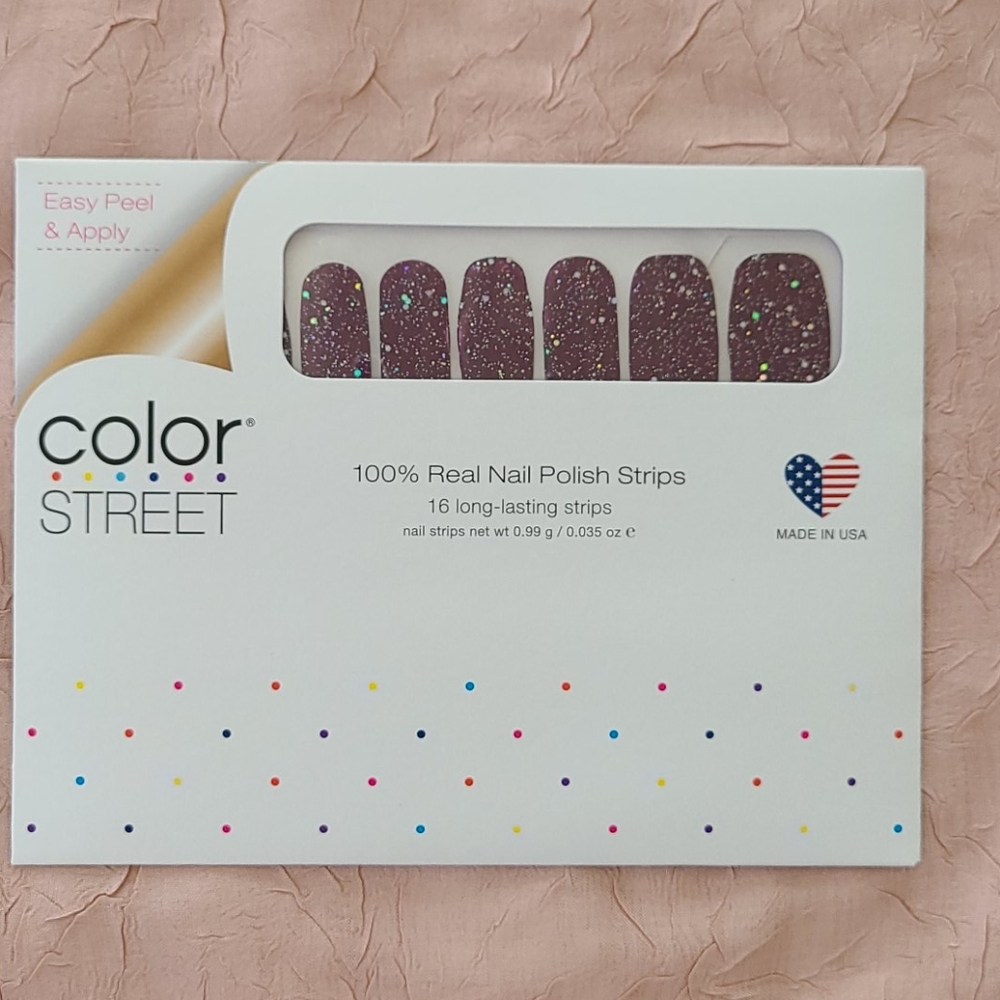 Color Street nail strips Bordeaux Glitz